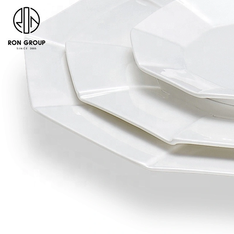 Wholesale Custom Design Rhombus Round Plate For Restaurant Used