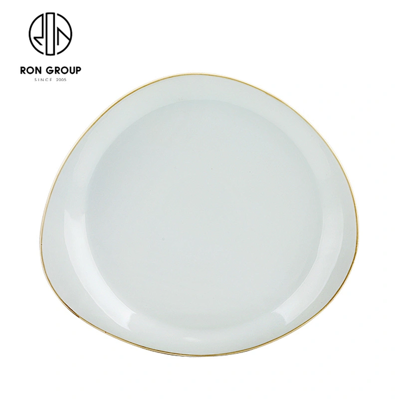 1.04 Kg Retsaraunt Random Cyan Created Ceramic Dishes Shallow Plate