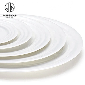 Custom Wholesale Retail Ceramic Shallow Dish For Restaurant