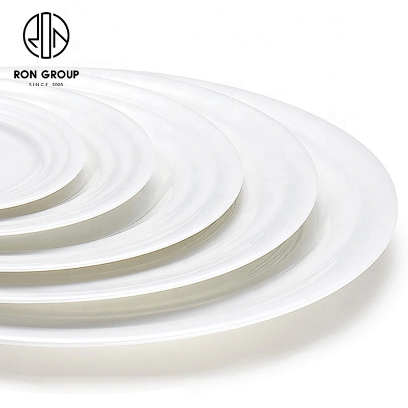 Custom Wholesale Retail Ceramic Shallow Dish For Restaurant