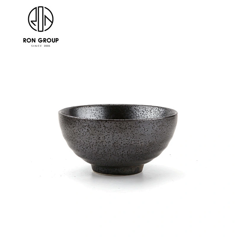 Wholesale Restaurant Matt Black Ceramic Rice Bowl