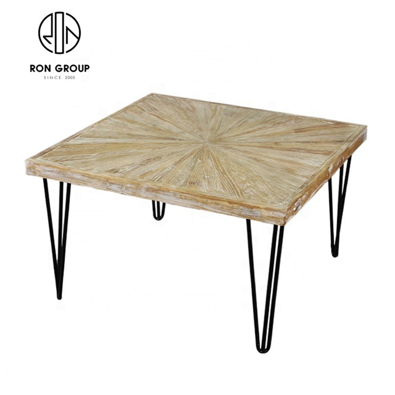 Modern Luxury Wooden Square Restaurant Portable Indoor Side Table