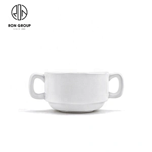 High Quality Restaurant Dining Double Handle Binaural Soup Cup