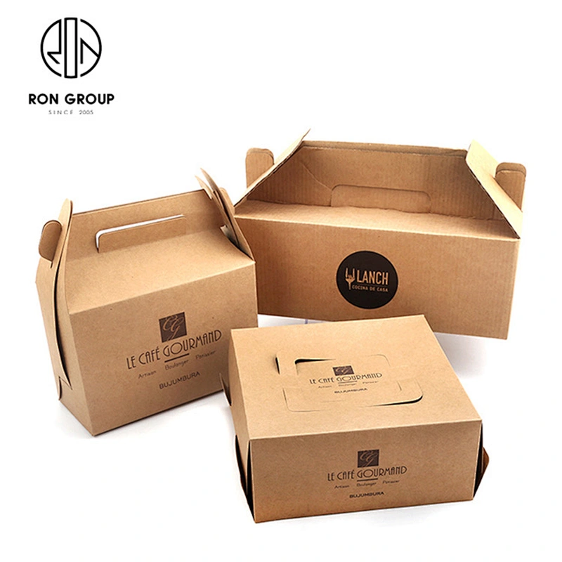 Custom Printed Food Packaging Disposable Flat Sheet Carton Take Away Box