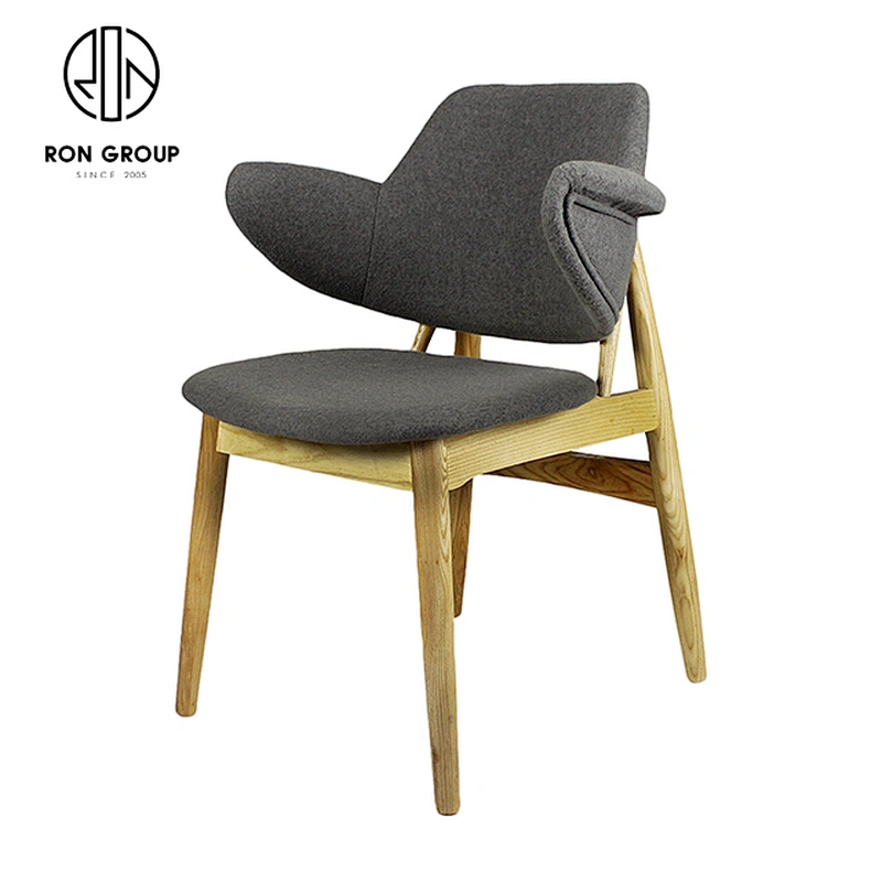 Modern White Ash Wooden Restaurant Leisure Soft Cane Dining Chair