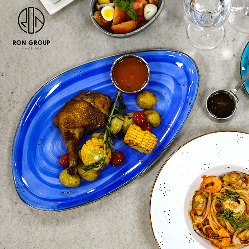 factory direct wholesale hotel restaurant lifetime edge chip ceramic dinner steak plate