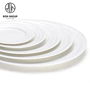 Custom Wholesale Retail Ceramic Shallow Dish For Restaurant