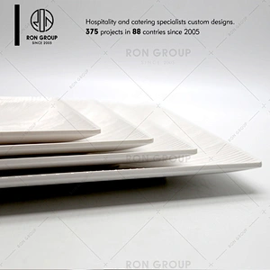 Wholesale Microwave Safe Melamine Dinner Set White Black