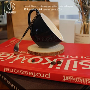High Quality Restaurant Custom Printed Coffee Ceramic Tea Cup With Tray