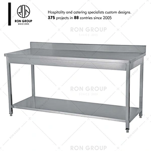 Restaurant storage rack 4 tiers kitchen stainless steel wall shelves