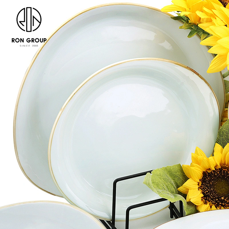 Wholesale Hotel Restaurant Classic Ceramic White Porcelain Random Plate