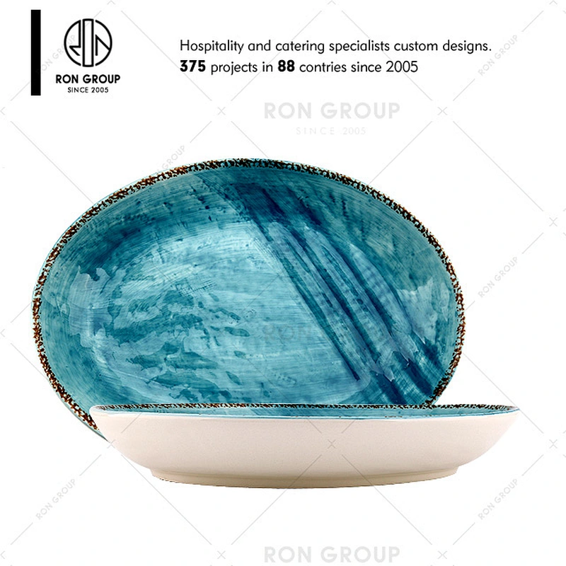 Chinese Hotel Custom Round Ceramic Dinner Plate