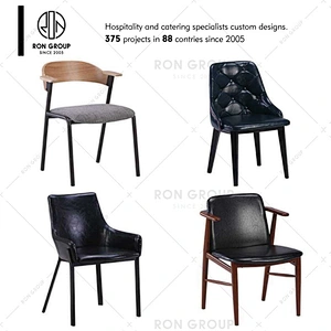 Wholesale Restaurant Metal Frame Chair With Leather Seat