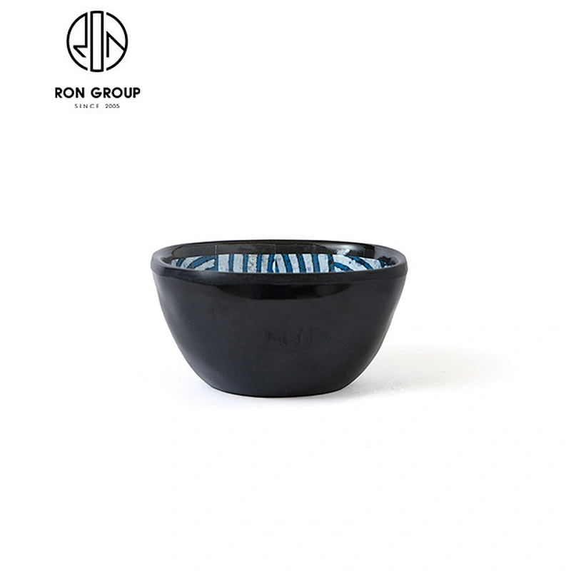 Ceramic shallow bowl with color for restaurant