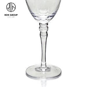 Wedding Crystal Glass Red Wine Glass Gold Round Goblet With Long Stem