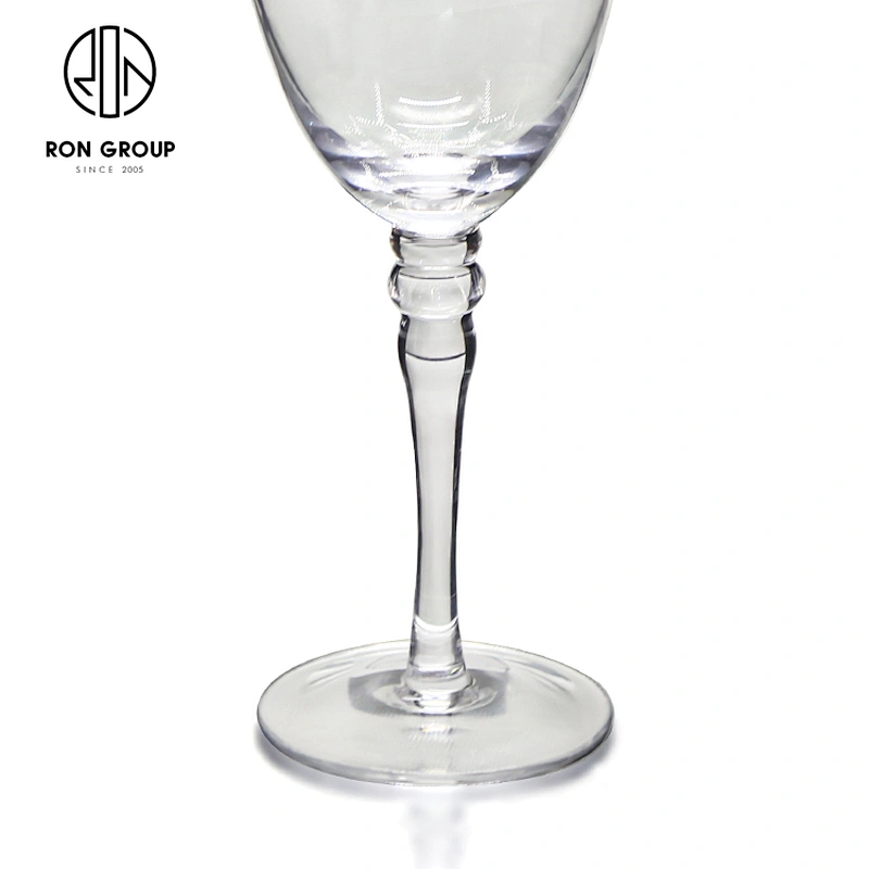 Wedding Crystal Glass Red Wine Glass Gold Round Goblet With Long Stem