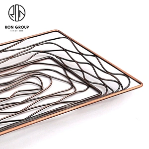 Muti-Purpose Metal Wire Storage Copper Square Basket For Restaurant Kitchen