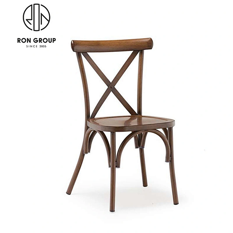 Antique wedding X cross back dining chair for restaurant