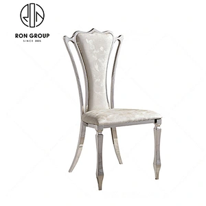 Elegant Design Stainless Steel Gold Color Dining Outdoor Chair Stainless Steel