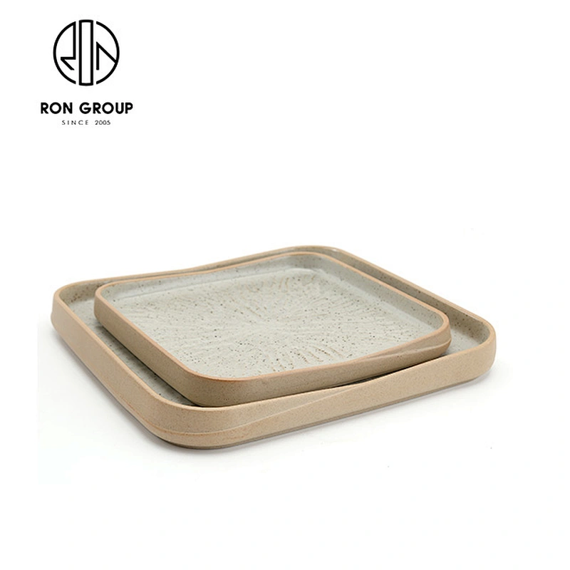 square ceramic plate dining sets for restaurant