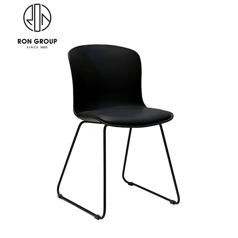 Restaurant Coffee Shop Black Dining Plastic Chair