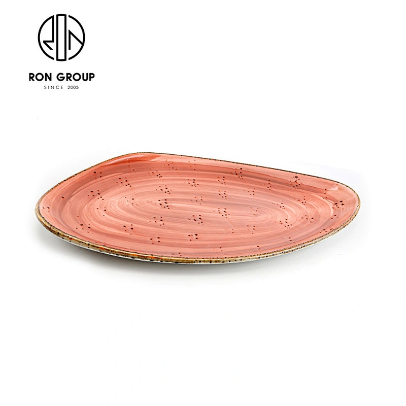 Wholesale Good Quality Custom Restaurant Square Red Dinner Plates