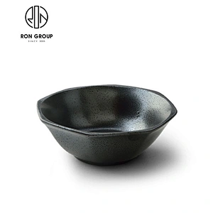 Food restaurant dinnerware ceramic bowl with handle