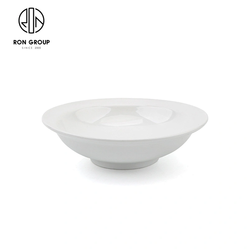 Wholesale Restaurant Hotel Tableware 8 Inch White Porcelain Soup Bowl