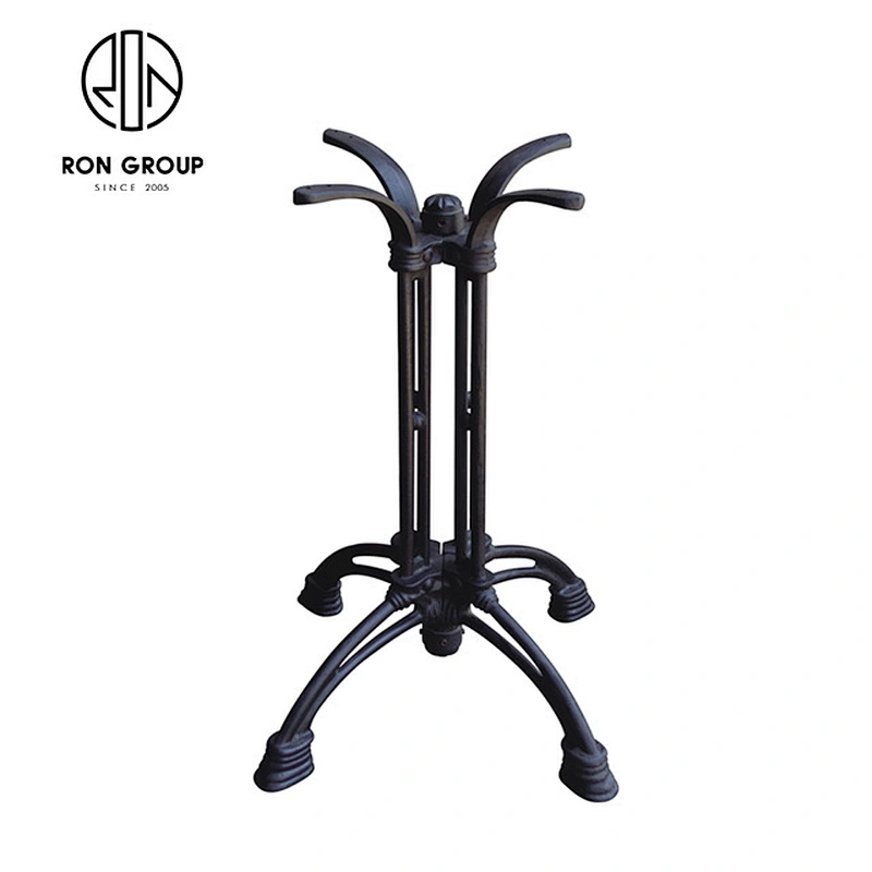 Restaurant black metal cast iron dining table legs for sale