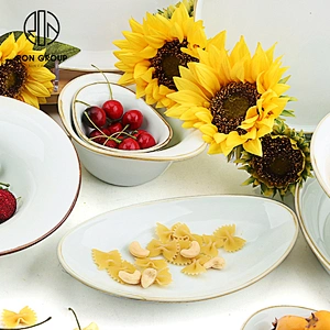 1.04 Kg Retsaraunt Random Cyan Created Ceramic Dishes Shallow Plate