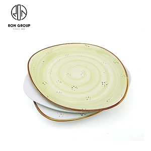 Wholesale Crockery Restaurant Ceramic Plates Custom Color Dinner Set
