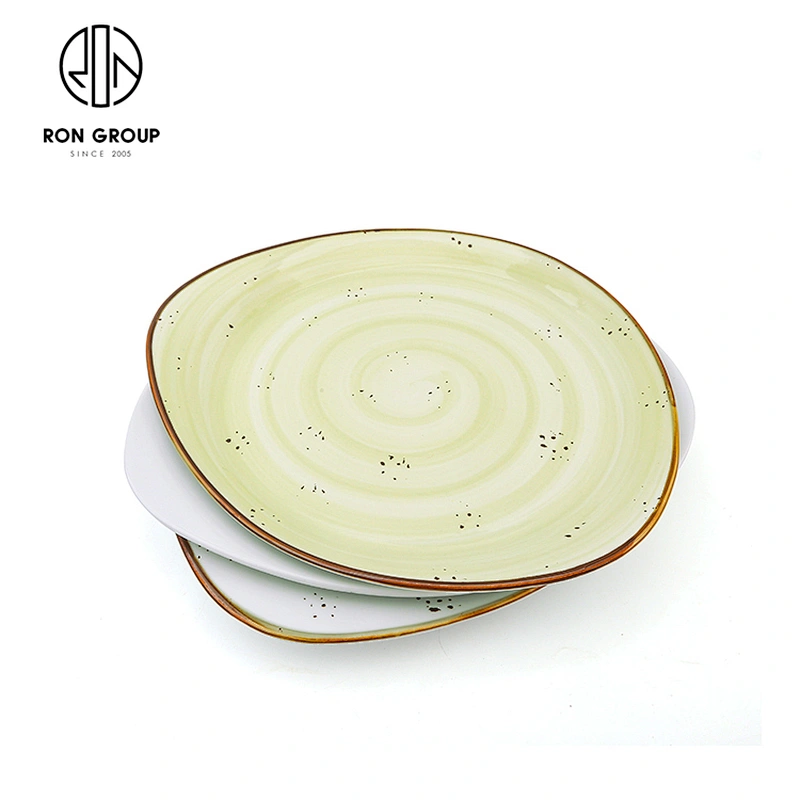 Wholesale Crockery Restaurant Ceramic Plates Custom Color Dinner Set