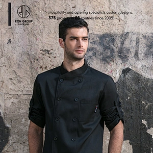 Custom restaurant hotel kitchen white fabric chef coat