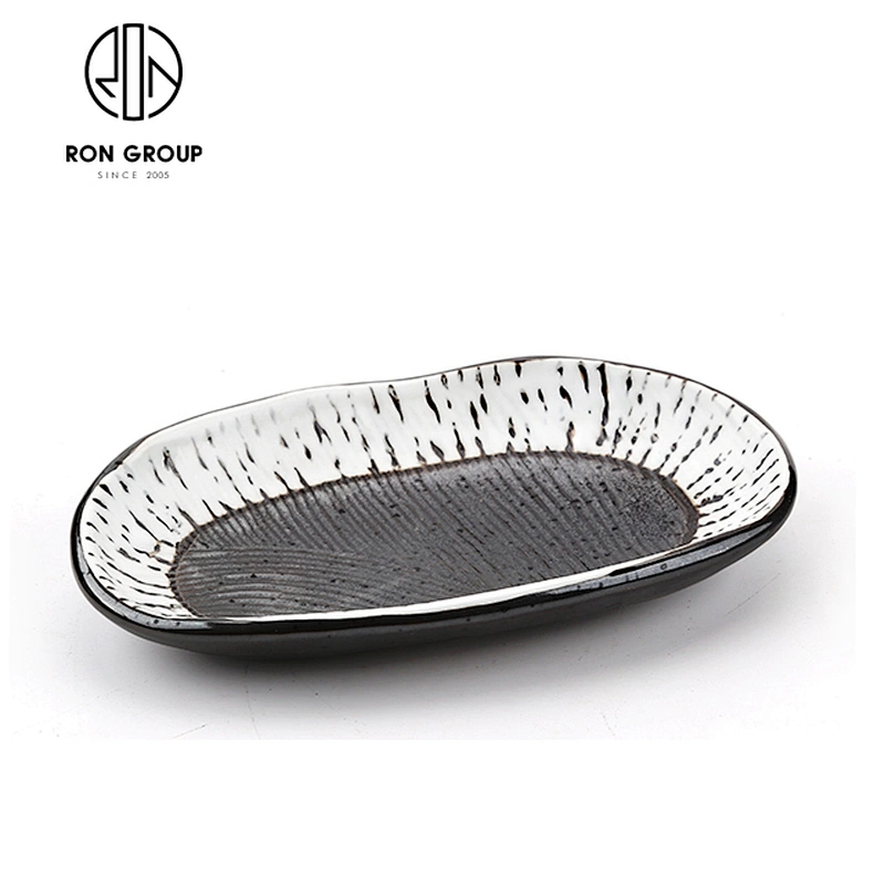 Creative Dinnerware Plate Small Ceramic Oval Plate For Hotel Restaurant