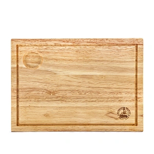 Wholesale Restaurant Custom Logo Carving Oak Wooden Rectangle Serving Board