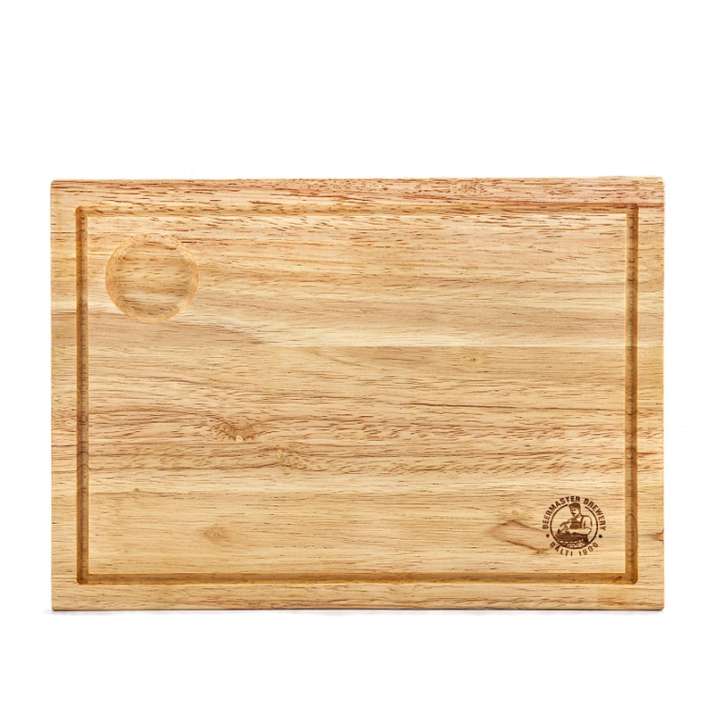 Wholesale Restaurant Custom Logo Carving Oak Wooden Rectangle Serving Board