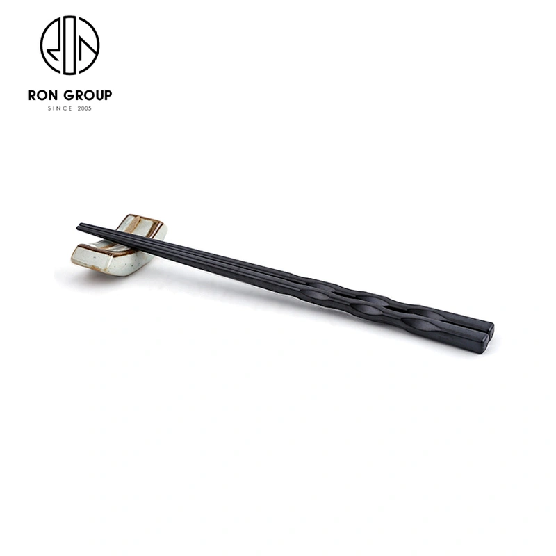 Hot Sale Hotel Restaurant Wave Style Black Color Japanese design chopsticks