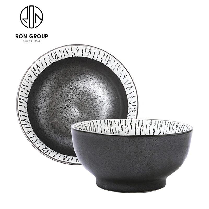 Wholesale Restaurant Japanese Style Round Ceramic Small Rice Soup Noodle Bowl