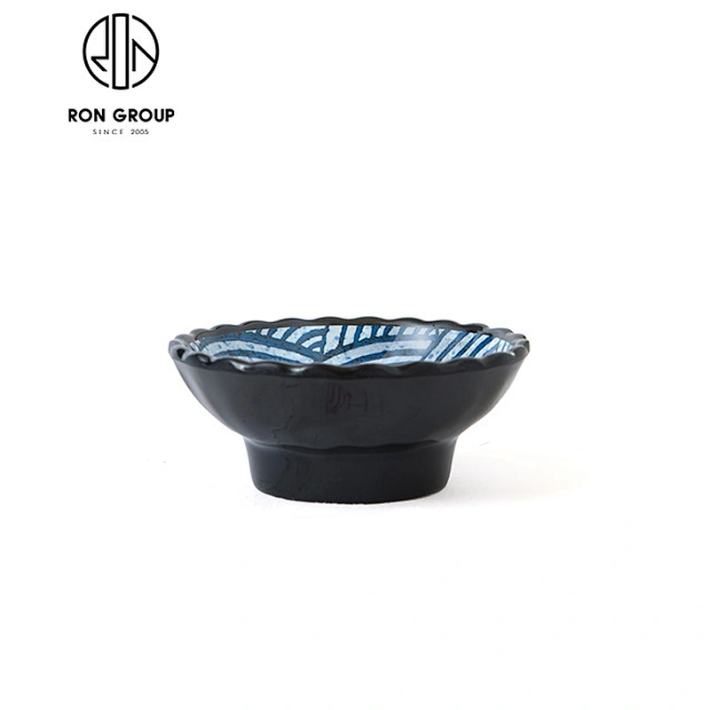 High quality korean ceramic half-moon plate