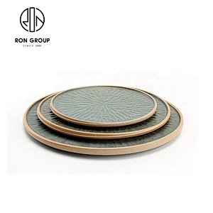 High Temperature Clay Portable Material Flat Round Plate