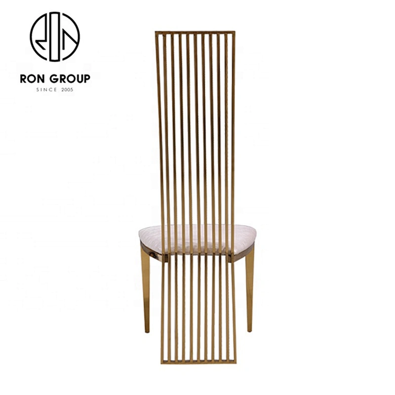 Gold Luxury Dining Furniture Stainless Steel Wedding Chair