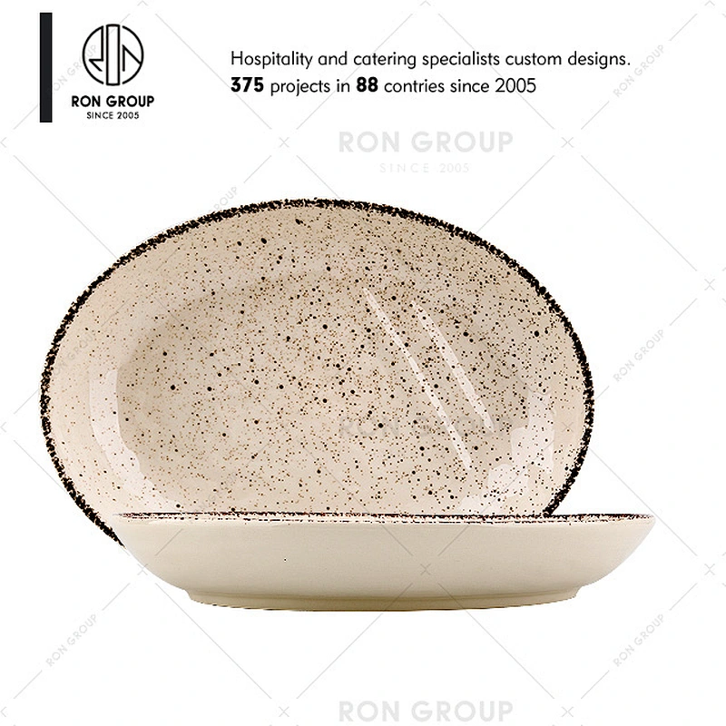 Hot Sale White Ceramic Salad Bowl For Restaurant