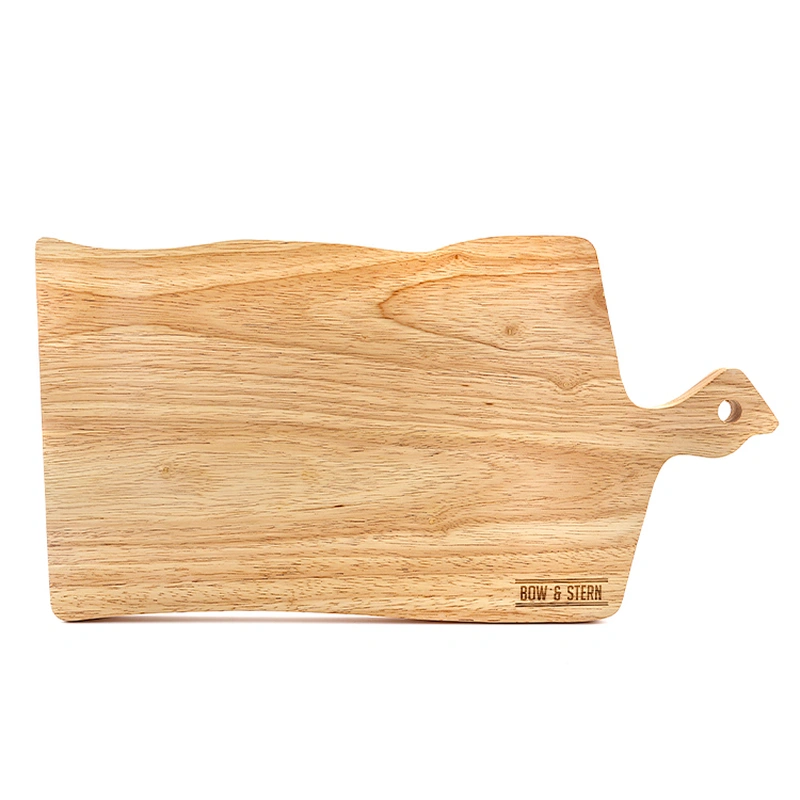 Wholesale Restaurant Custom Logo Carving Oak Wooden Rectangle Serving Board