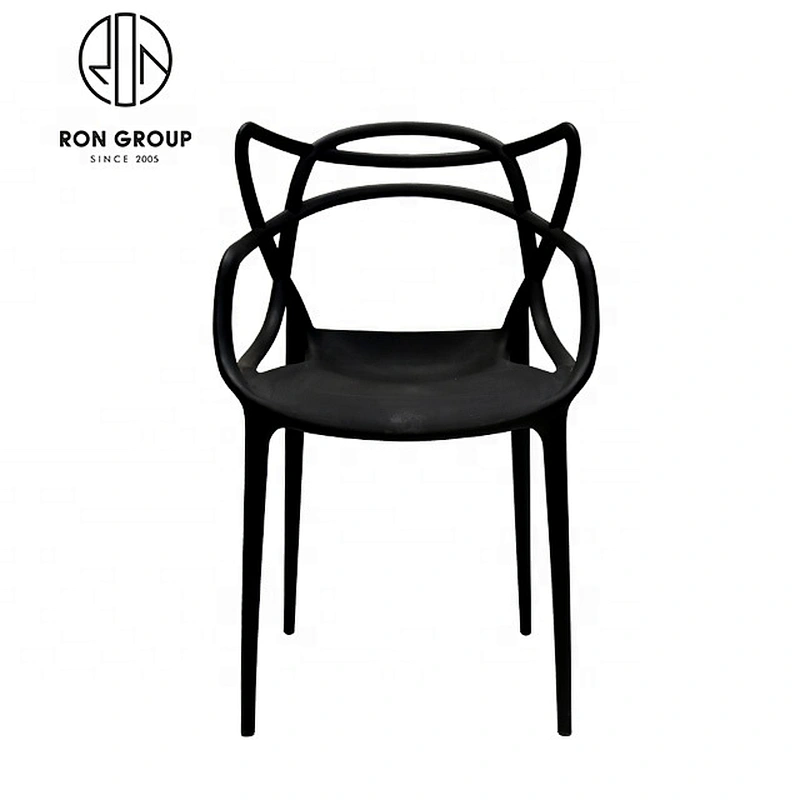 Restaurant Kitchen Furniture Casual Grey Plastic Dining Chairs