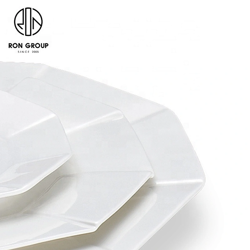 Wholesale Custom Design Rhombus Round Plate For Restaurant Used
