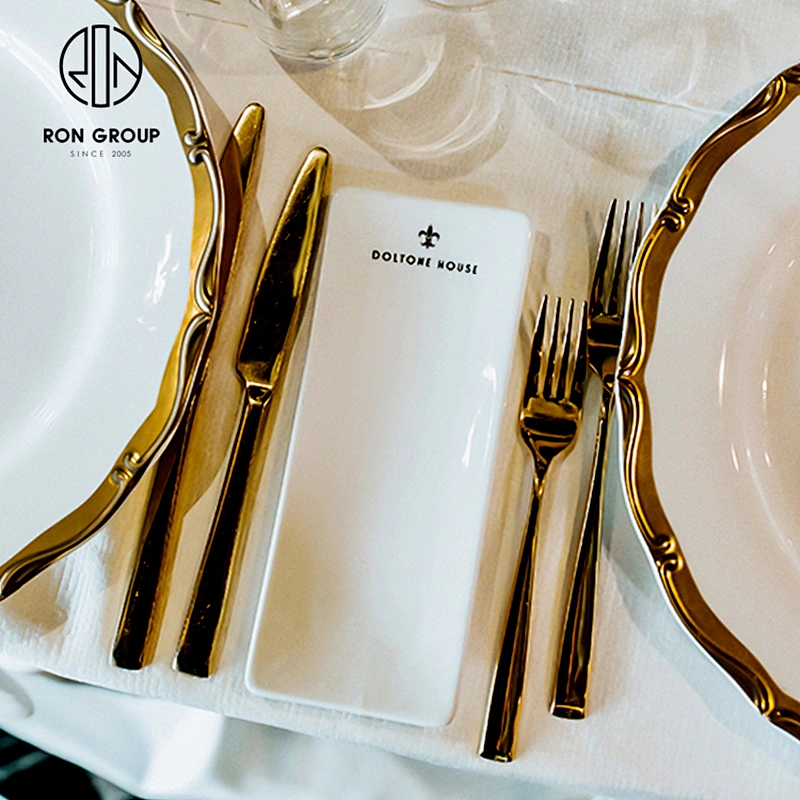 High Quality Hotel Catering Durable Porcelain Rectangular Towel Dish Plate