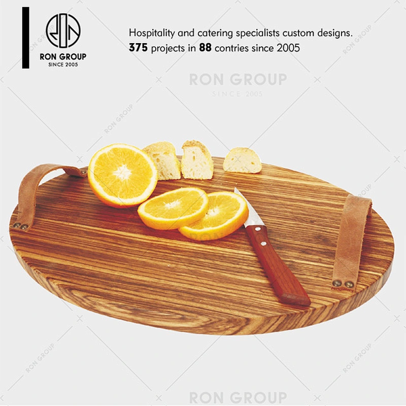 Wholesale Italian style restaurant natural wood pizza board with handle