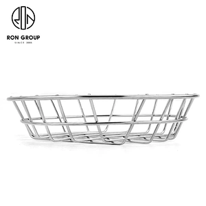 Popular Kitchen Tool Fruit Storage Stainless Steel Round Bread Basket