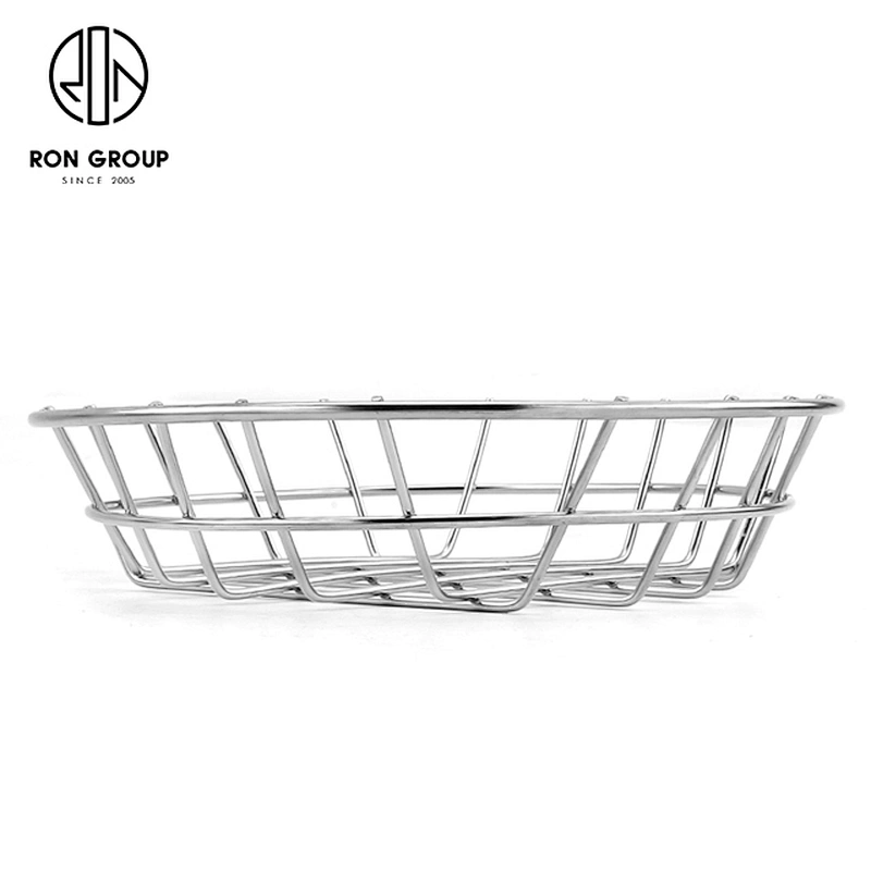 Popular Kitchen Tool Fruit Storage Stainless Steel Round Bread Basket