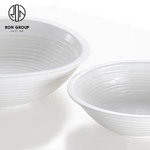 Factory Make Exquisite 9 Inch White Irregular Bowl  For Restaurants